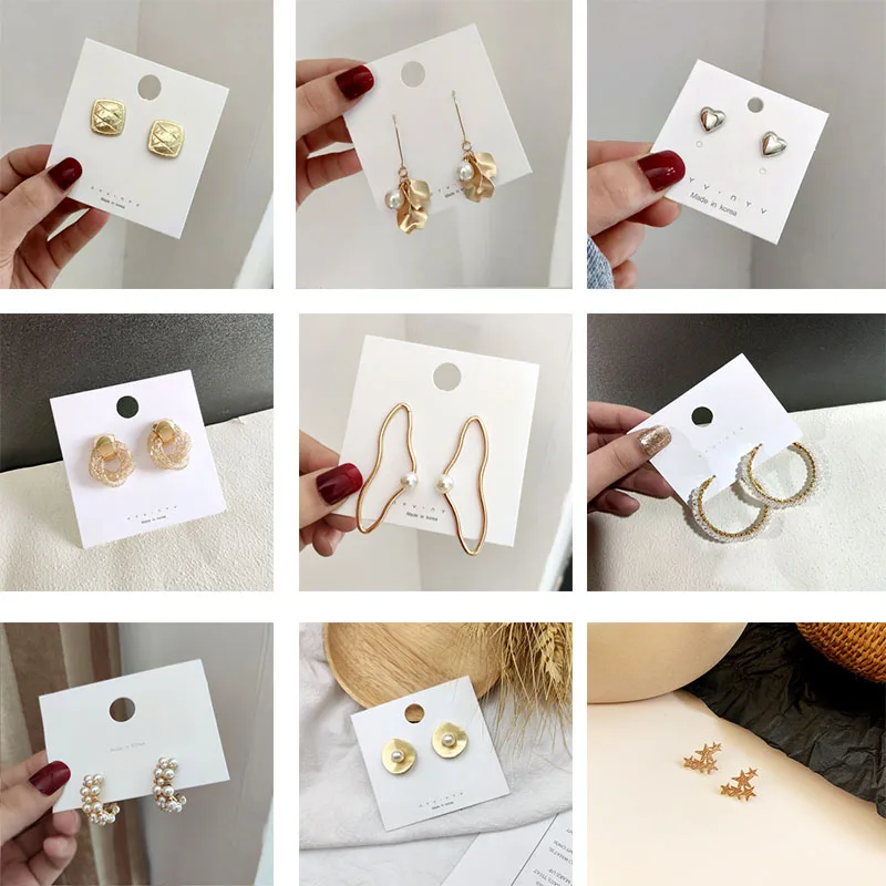 EDS женские серьги распродажа простые серьги-гвоздики золотые длинные милые