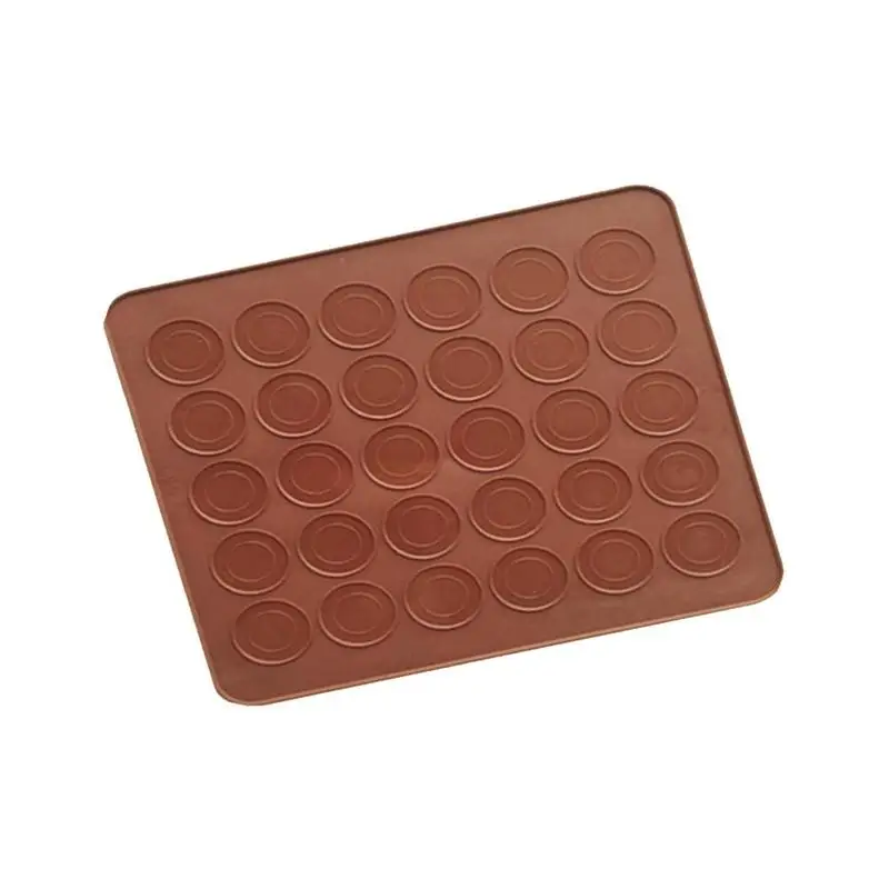 Силиконовые чехлы в форме печенья на мгновенной проявки Macaroon Кондитерские печи пресс-формы для выпечки 30-полость коврик для инструментов лист прессформы выпечки Мат Полезная DIY E6A3