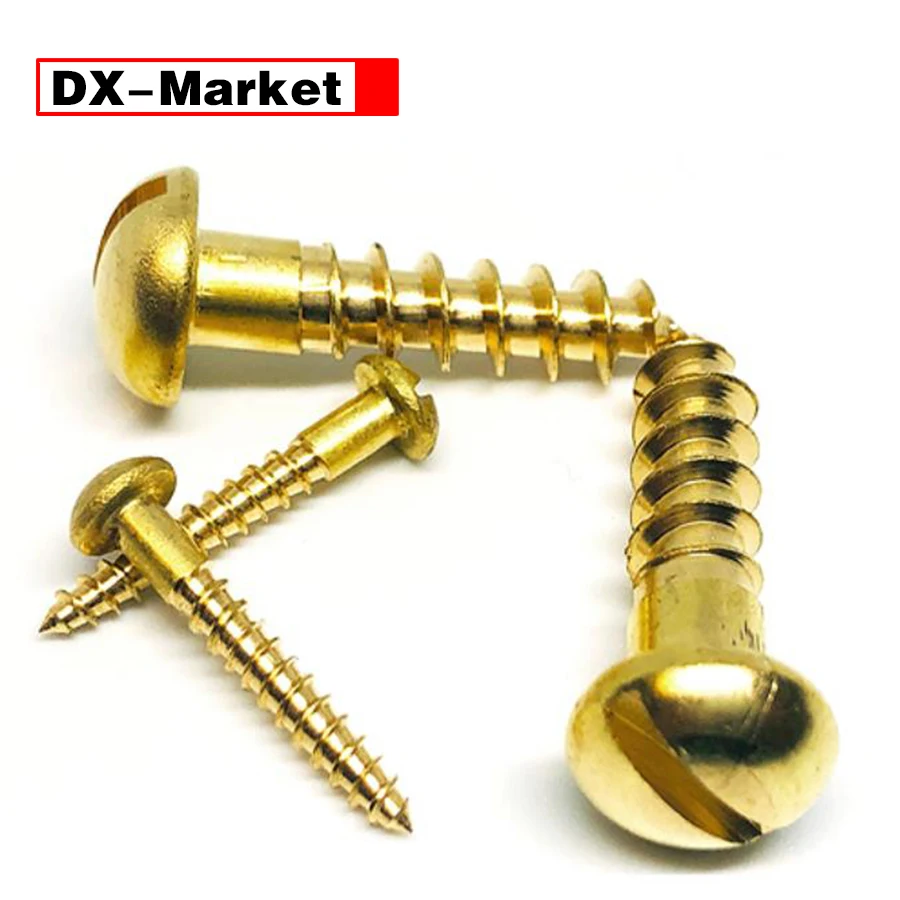 M1.6M6 Brass Slotted Pan Head Screw ,Pure Brass Self Tapping Round