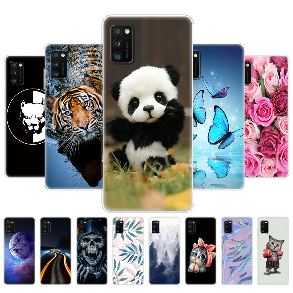 Per Samsung Galaxy A41 Custodia 6.1 "Cover Morbida In Silicone Per Samsung A41 Galaxy A41 A 41 A415 Sm-A415F Panda Tiger Cat