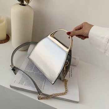 

Solid PU Leather Crossbody Saddle Bags For Women 2020 Small Chain Lady Shoulder Messenger Bag Ladies Handbags And Purses Sac