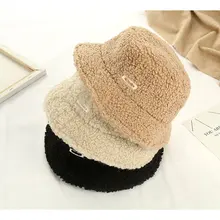 Осенняя и зимняя шапка в рыбацком стиле, толстая шапка из овечьей шерсти с надписью, одноцветная теплая плюшевая шапка для бассейна