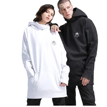 Gsou neve casal hoodie snowboard jaqueta inverno à prova de vento engrossar quente impermeável ao ar livre esqui e snowboard moletom(China)