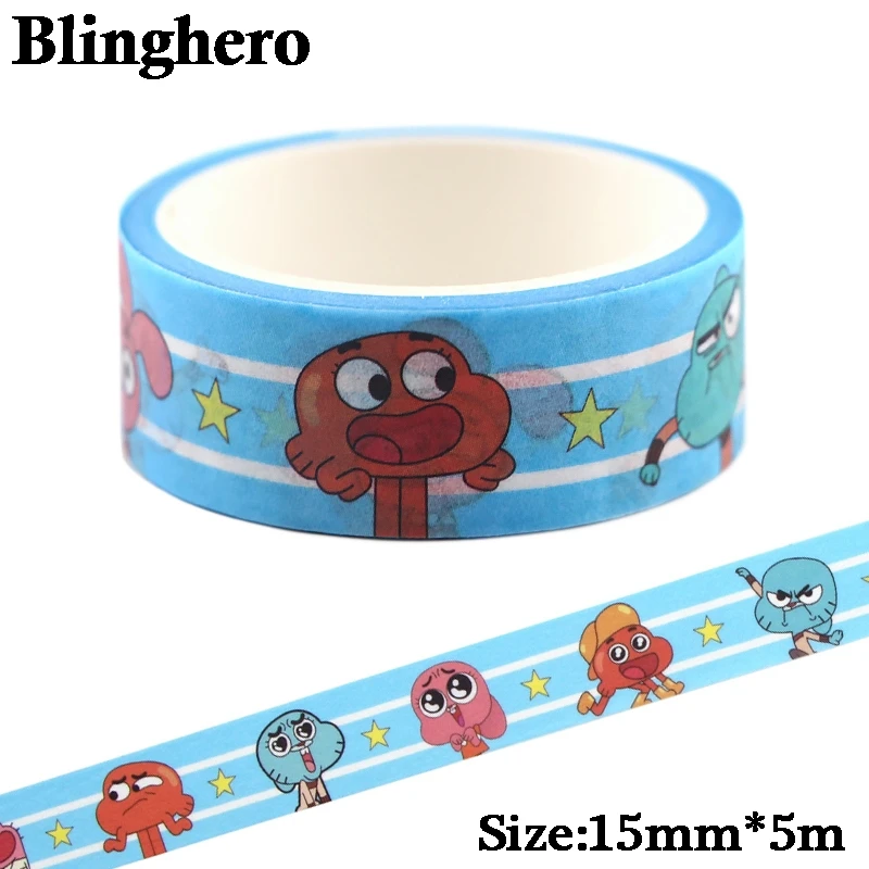 

CA604 The Amazing World of Gumball Washi Tape Set Japanese Paper Masking Tape Tapes Stickers Decor Stationery Tape Scrapbooking