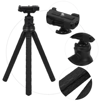 

7 Sections Stretchable Desktop Tripod with Ball Head Multi-Functional Mobile Phone Clip for Mirrorless Camera