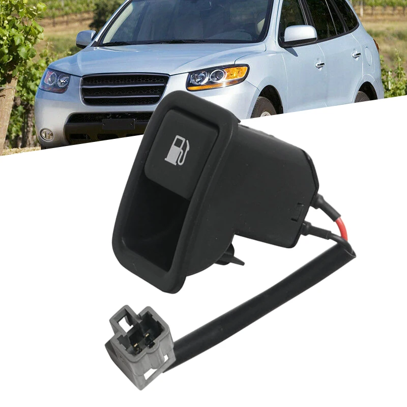 Black Fuel Tank Cap Fuel Gas Door Release Switch For Hyundai Santa Fe