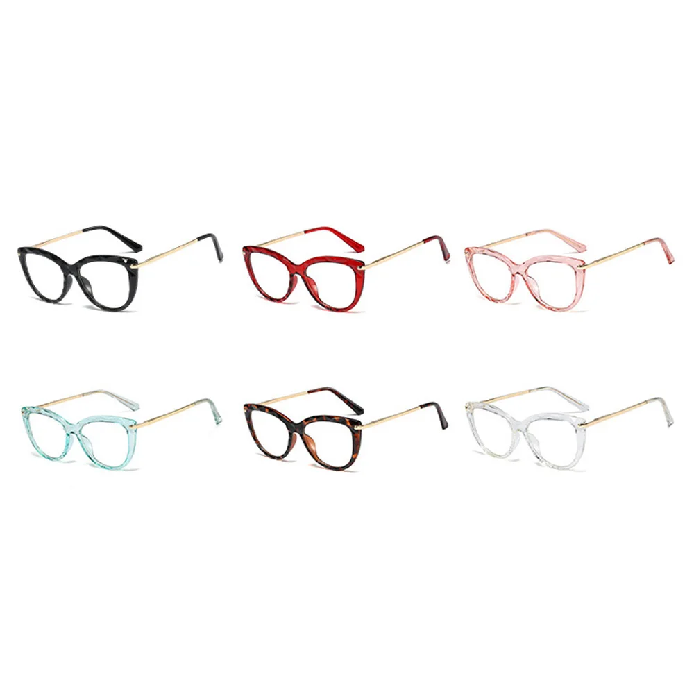 Peekaboo tr90, женские очки по рецепту, женские, кошачий глаз, половина металла, золотые, черные, прозрачные очки, Женская оправа, прозрачные линзы