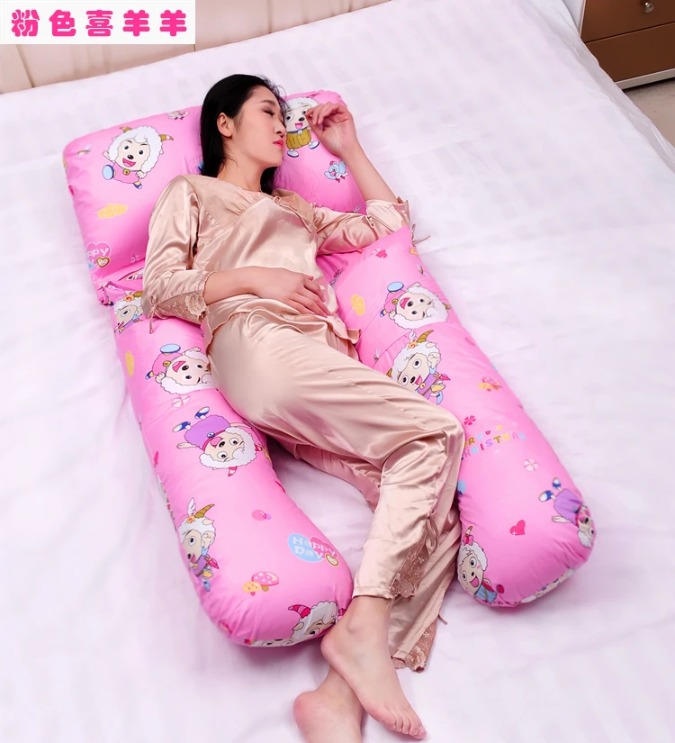 Sweet Strawberry Printed Soft Removable Pregnancy Pillow 22 Colors Body Pillow For Women Multifunctional U Style Waist Pillow