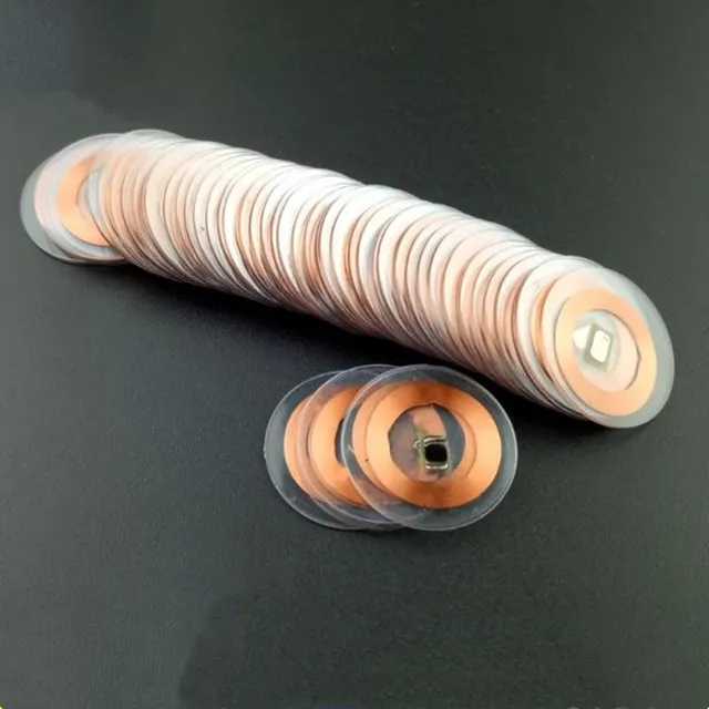 125KHz ID T5577 Writable Rewritable Copper Coil Transparent Coin Card Keyfob RFID Proximity EM4305 Access Control Tag Accessorie 2