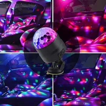 

New 3 kinds of play mode party USB cable sucker disco ball light stage lighting effect music activated DJ lamp fashion