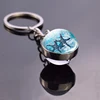 Blue Sea Marine Life Jewelry Turtle Dolphin Seashells Key Chain Keyring Glass Ball Keychain Crystal Pendant Christmas Gift ► Photo 2/6