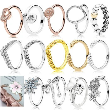 

PDB JZ 01 original 100% 925 sterling silver high quality charm ring with logo original model production women's ring.