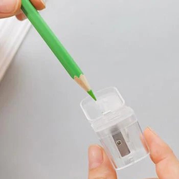 

Transparent Pencil Sharpener School Manual Pencil Cutting Stationery Office Rotary Sharpener Supplies