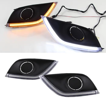 

CSCSNL 1 Pair LED DRL Daytime Running Lights Daylight Fog Head Lamp For Nissan Almera Latio Sunny Versa 2014 2015 2016 2017 2018