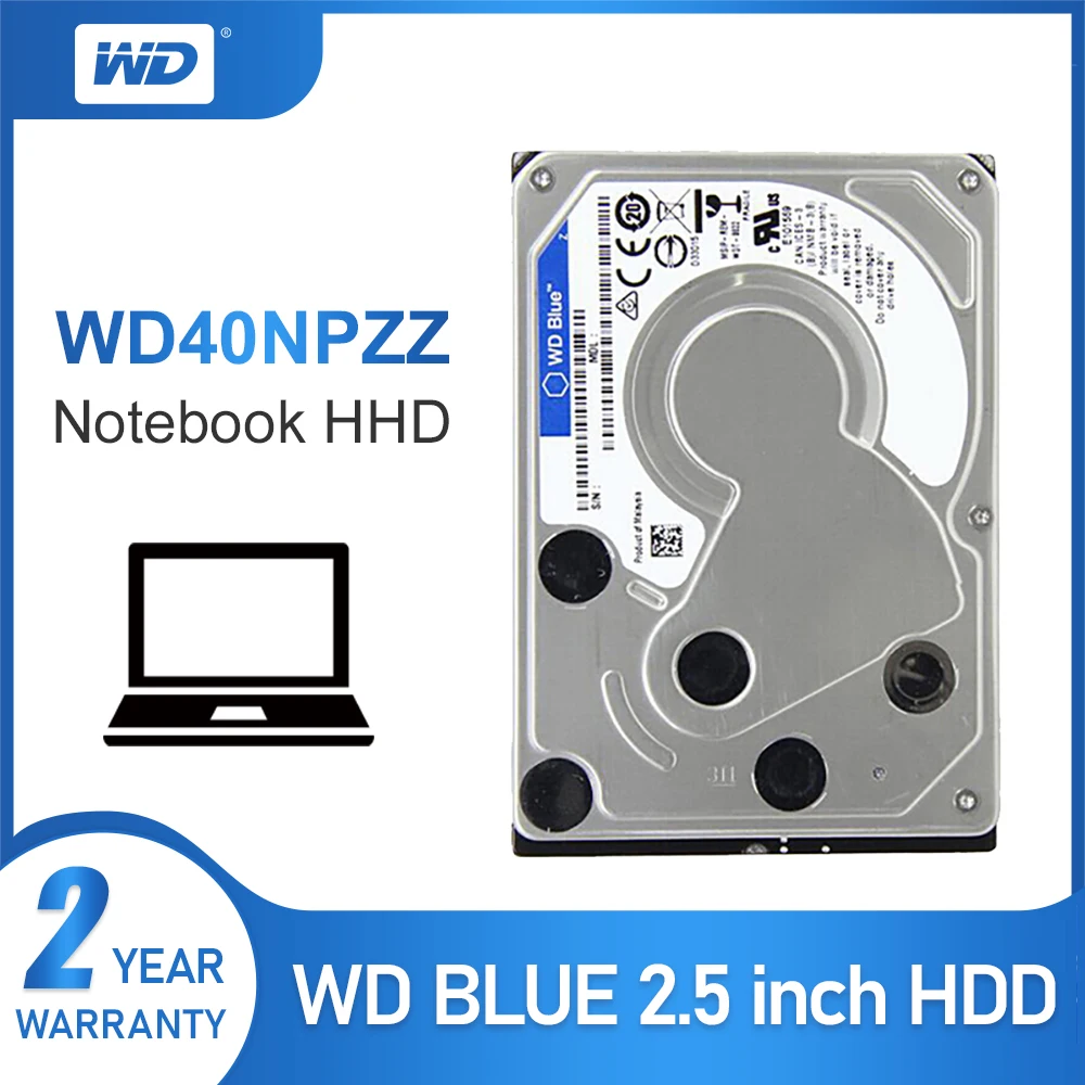 Мобильный жесткий диск Western Digital WD Blue 4 ТБ 15 мм 5400 об/мин SATA 6 ГБ/сек. 8 Мб кэш-памяти 2 5