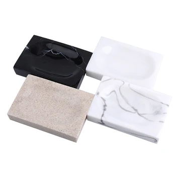 

1pc Resin Soap Dish Bathroom Soap Storage Plate Practical Soap Holder Soap Storage Rack (Random Color)