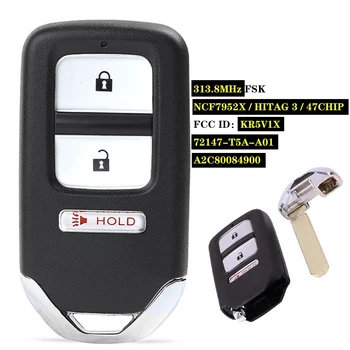 

KR5V1X Smart Key Fob 72147-T5A-A01 313.8MHz FSK 47Chip 2+1BTN Remote Car Key A2C80084900 For Hond*a Fit /EX / EX-L / EX-LN