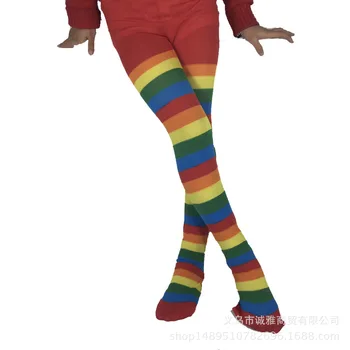 

Christmas Halloween Children Stage Performance Holiday Party Coplay Striped Pants Socks Clothing