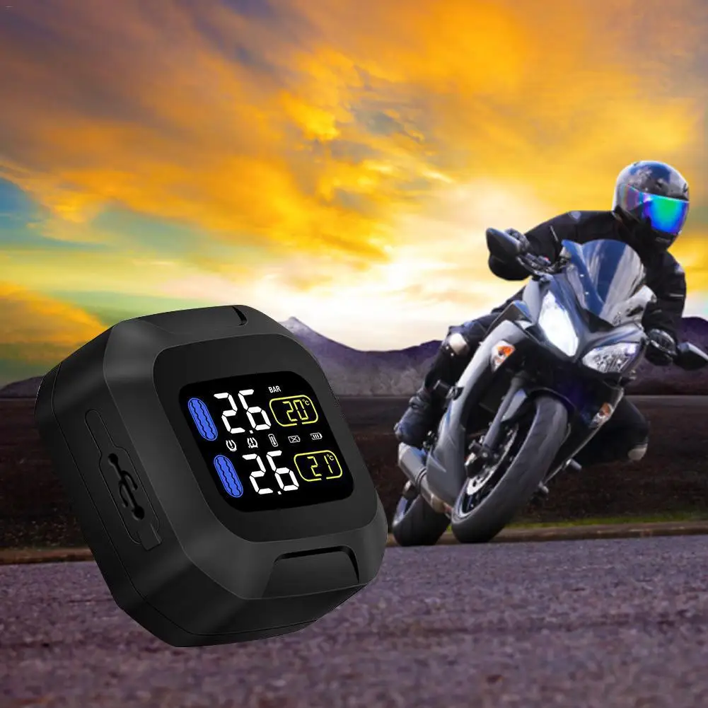 Система контроля давления в шинах мотоцикла TPMS супер Водонепроницаемая