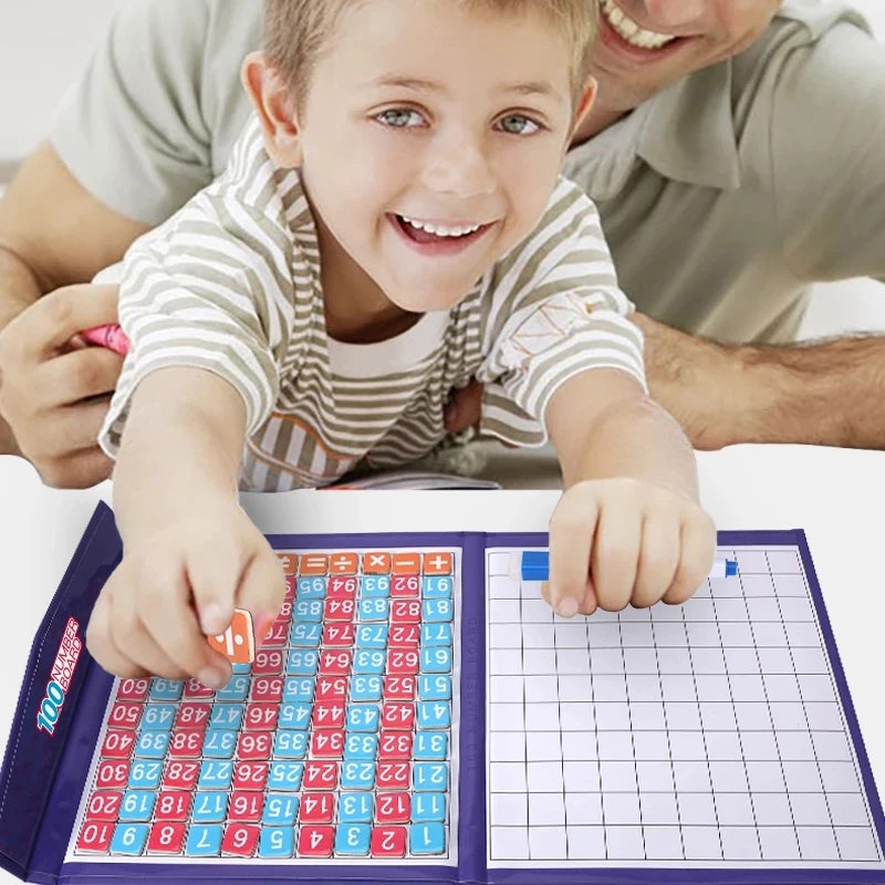 Montessori Magnetic Number Book Math Toy Count Board Games Arithmetic Learning Teaching Aid Early Educational Toy 1-100 For Kids educational toys board games math toys magnetic toys learning puzzle toys teaching aids toys learning board toy