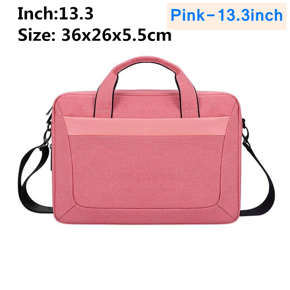 Водонепроницаемая Портативная сумка на плечо для ноутбука 13,3, 14,1, 15,4, 15,6 дюймов, для Apple Macbook Air Pro 15,6, просо, сумка, защитный чехол - Цвет: Pink-13.3inch