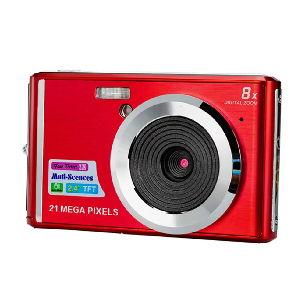 C4 ультра тонкий портативный мини ЖК-дисплей для путешествий, подарок, зум цифровая камера, HD матрица COMS, день рождения, анти-встряхивание - Цвет: Красный