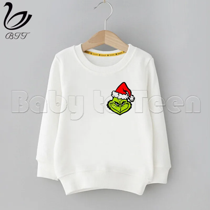 Grinch/Детские толстовки с капюшоном и забавным принтом; толстовки с капюшоном для мальчиков; Детский свитер; повседневные толстовки; осенне-зимняя толстовка с капюшоном