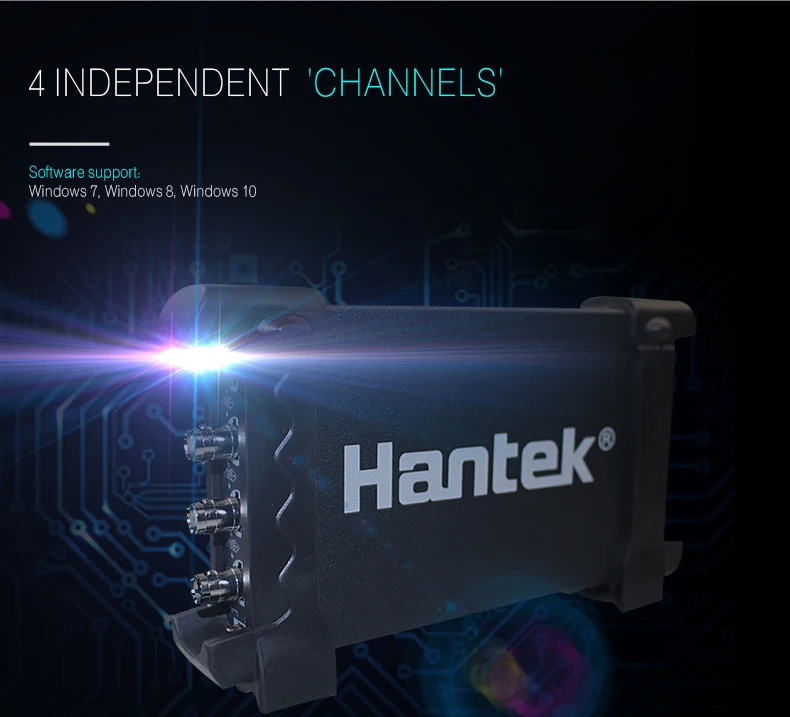 Description Picture 6 of itemОсциллограф Hantek 6074BE Digital Storage osciloscópio PC USB Portable Oscilloscopes 4 Channels 70MHz bandwidths Support WIN10