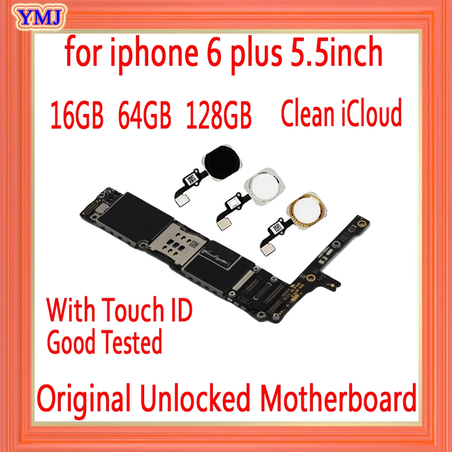 Материнская плата для iphone 6 Plus 16 ГБ/64 Гб/128 ГБ 5 дюйма оригинальная логическая с