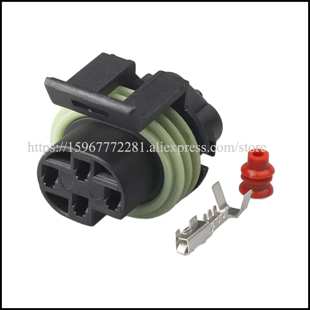 

100SET 12065298 car male female cable connector terminal 4 pin connector Plugs socket wire CABLE CONNECTOR PIN AUTOMOTive