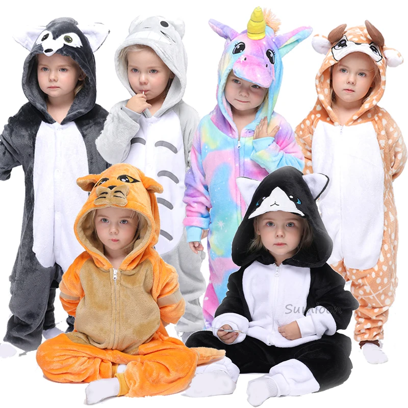 Kids Kigurumi Onesie Unicorn Pajamas For Children Animal Panda Blanket Sleepers Baby Costume Winter Boys Girsl Cat lion Jumspuit Kids Kigurumi Onesie Unicorn Pajamas For Children Animal Panda Blanket Sleepers Baby Costume Winter Boys Girsl Cat lion Jumspuit