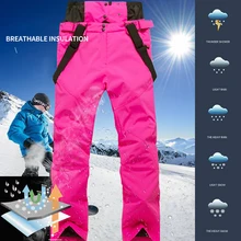 Durable Windproof Outdoor Sport Ski 3 Color Polyester Anti Fog Riding Strapless Pants Ski Pants Disassemble Freely Cotton
