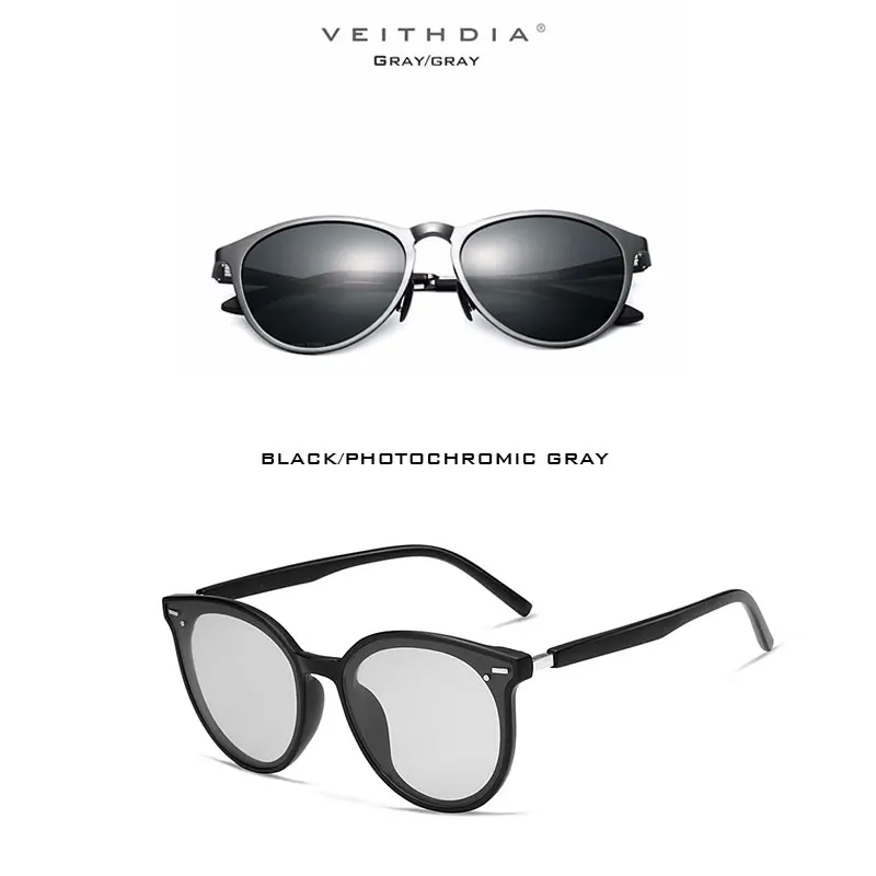 Бренд veithdia 2 шт. пакеты алюминиево-магниевые фотохромные солнцезащитные очки поляризованные UV400 Линзы Аксессуары мужские солнцезащитные очки - Цвет линз: 05