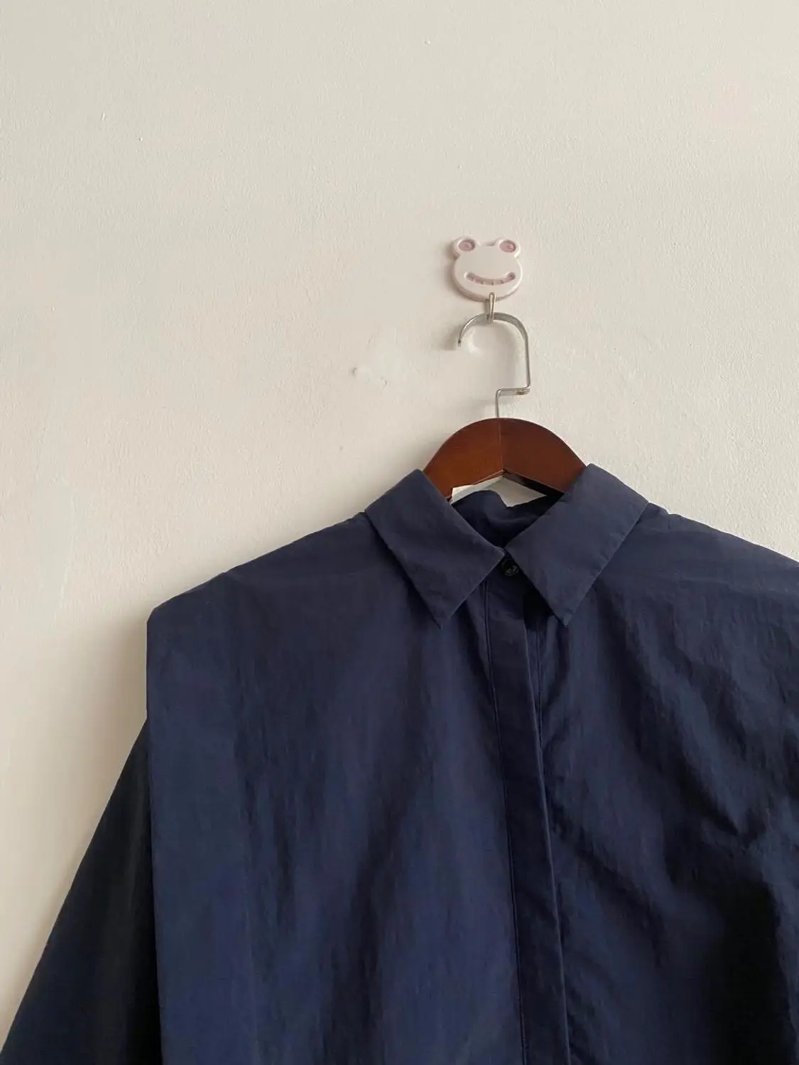 Women Turn-down Collar Shirt Long Sleeve Stitching