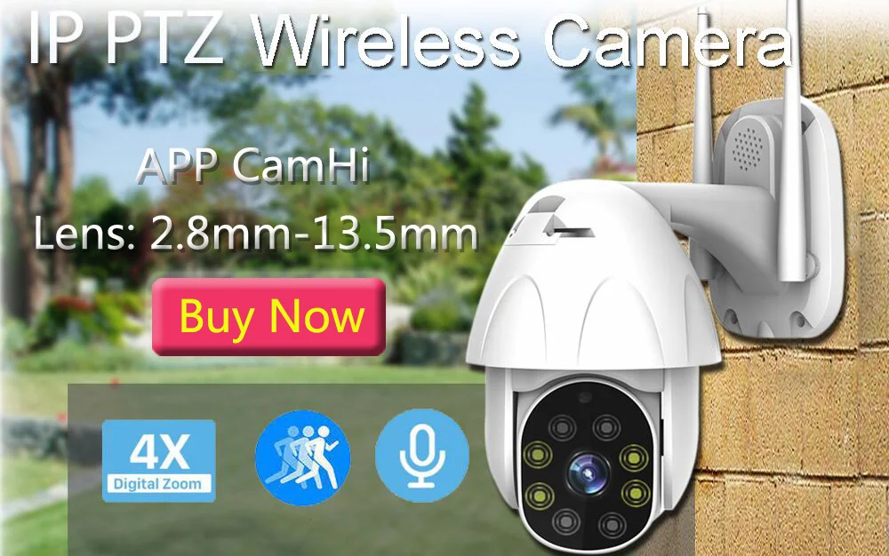 Открытый Wi-Fi PTZ IP Камера 1080p Скорость купольная 4xzoom безопасности Камера 2MP ИК Цвет ночного видения двухстороннее аудио облако автоматическое отслеживание