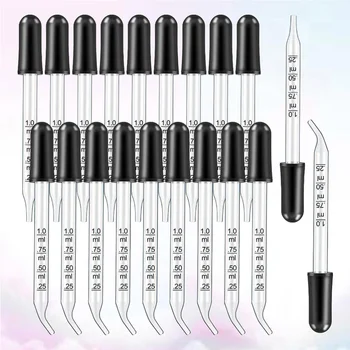

20PCS Multi-purpose Droppers Glass Scale Dropper for Store Lab Home School