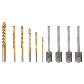 

4X 8mm Cylinder Head Diamond Mounted Points Grinding Bits 45mm Long with Metal Cutting Hole 3 - 8 mm Hardware Tools