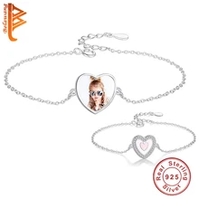 BELAWANG подлинное серебро 925 пробы многоцветный эмалированный браслет в форме сердца для женщин личный подарок DIY ювелирных изделий