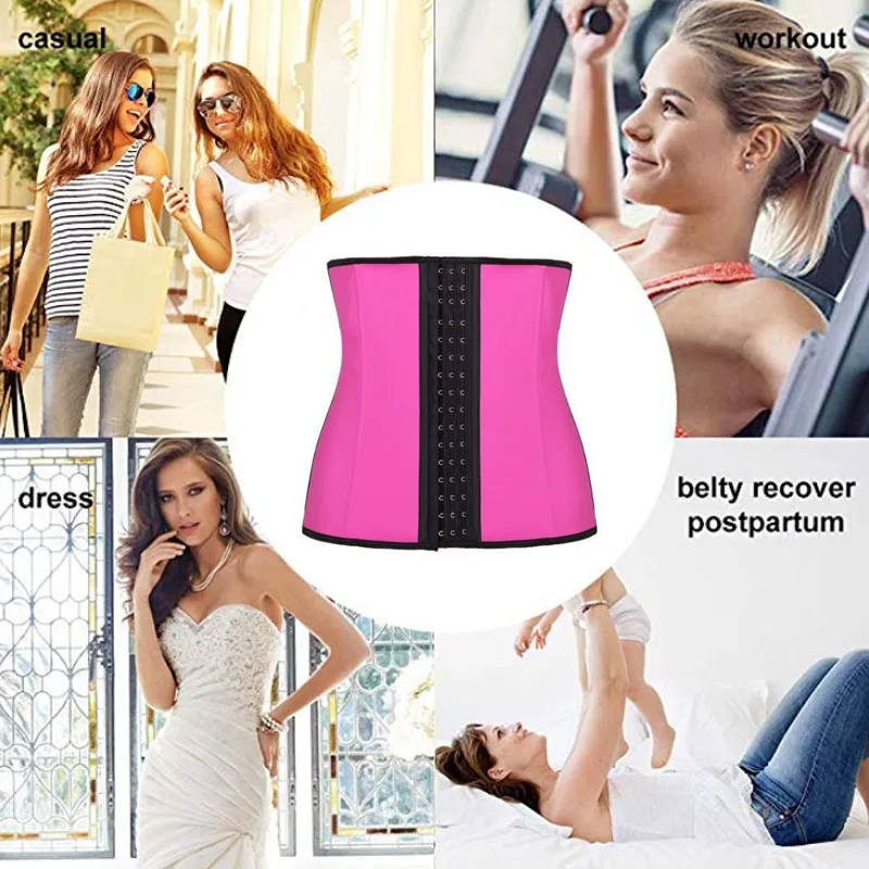 Women Waist Support Waist Trainer Corset 9 Steel Bone Shapewear Corset Slimming Fitness Weight Loss Corset Body Shaper