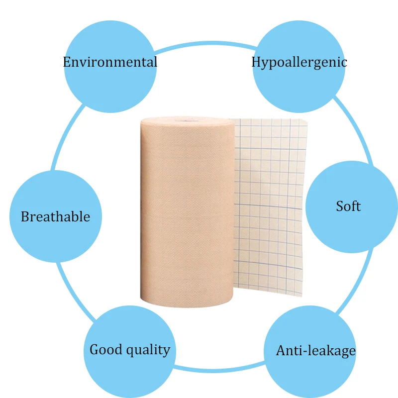 Yellow Skin Color Breathable Medical Non-woven Adhesive Tape for Gauze Needle Plaster Fixation Wound Dressing Fixation Tape