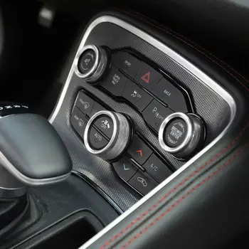 

Radio Knob Ring Cover AC Kit For Dodge Charger 2015-2019 Silver Interior Car