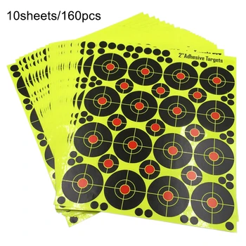 

10 pcs Adhesive Shooting Targets Sticker Reactive Splatter Paper Target Sticker Outdoor Indoor Shooting Training Stickers