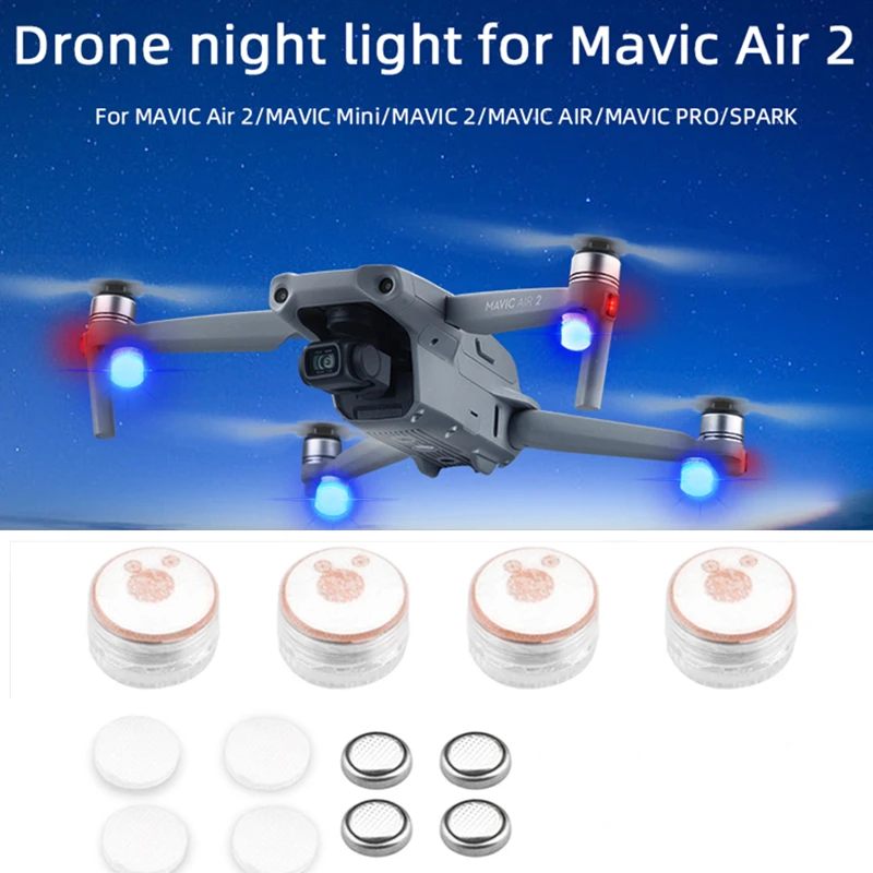 2/4 шт. светодиодсветодиодный лампы-вспышки для DJI FPV Combo Mavic 3/Air 2/2S Mini 2 Pro Zoom Phantom 3 4