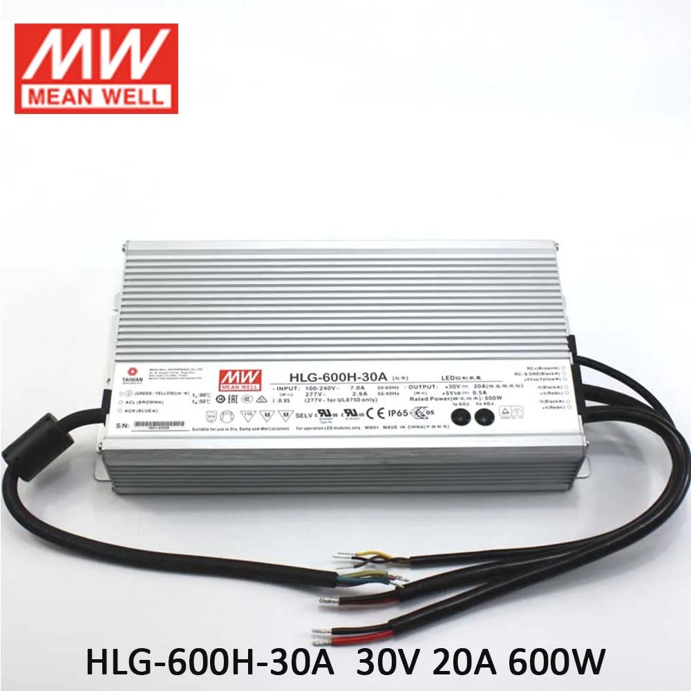 Светодиодный источник питания MEAN WELL HLG 600H 30A 30 в регулируемый светодиодный