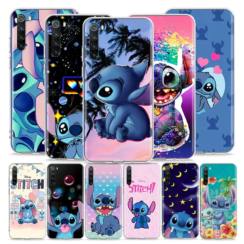Stitch lovely disney cartoon for Xiaomi Redmi Note 10 10S 9 9T 9S 9Pro Max 8T 8Pro 8 7 6 5 Pro 5A 4 Soft Transparent Phone Case | Мобильные