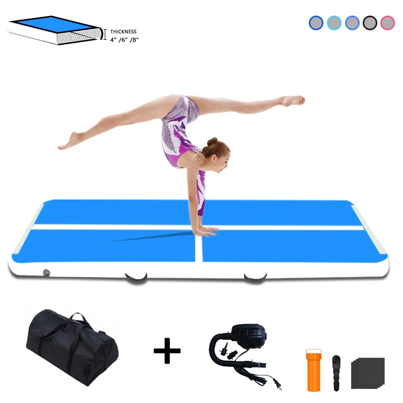 10ft/13ft Inflatable Gymnastics Air Track Tumbling Mat 4in/6in Thick