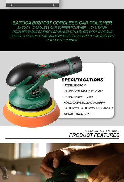 VEVOR Lucidatrice A Tampone A Batteria Da 20 V, Lucidatrice A Doppia Azione Senza Spazzole Da 6 Pollici Con Batteria Da 2 Pezzi Da 4,0 Ah, Kit Lucidatrice Orbitale Casuale A 6 - Foto 5