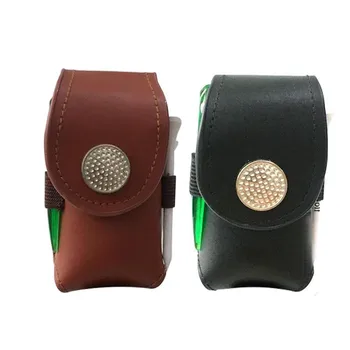 

Portable Golf Ball Waist Pouch Bag Leather Cool Golf Tee Bag Sports Accessory Small Golf Ball Bag
