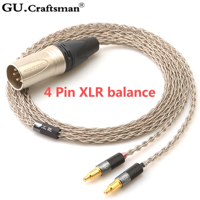 GUcraftsman 6N серебро для Audio-Technica ATH-ESW990H MSR7B ESW950 AP2000 ES770H SR9 ADX5000 2,5 мм/4,4 мм Баланс кабель для наушников
