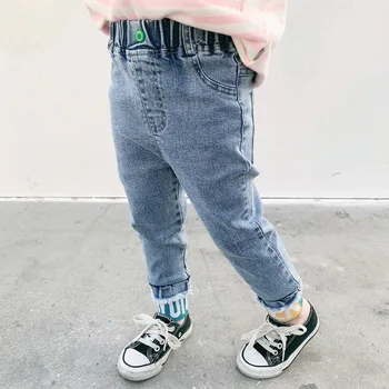 

Kids Pants Spring New Style Korean-style GIRL'S and BOY'S Jeans Childrenswear Fashion Crawler Pants 1-8-Year-Old